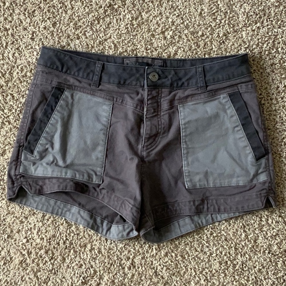 Prana Grey Colorblock Shorts